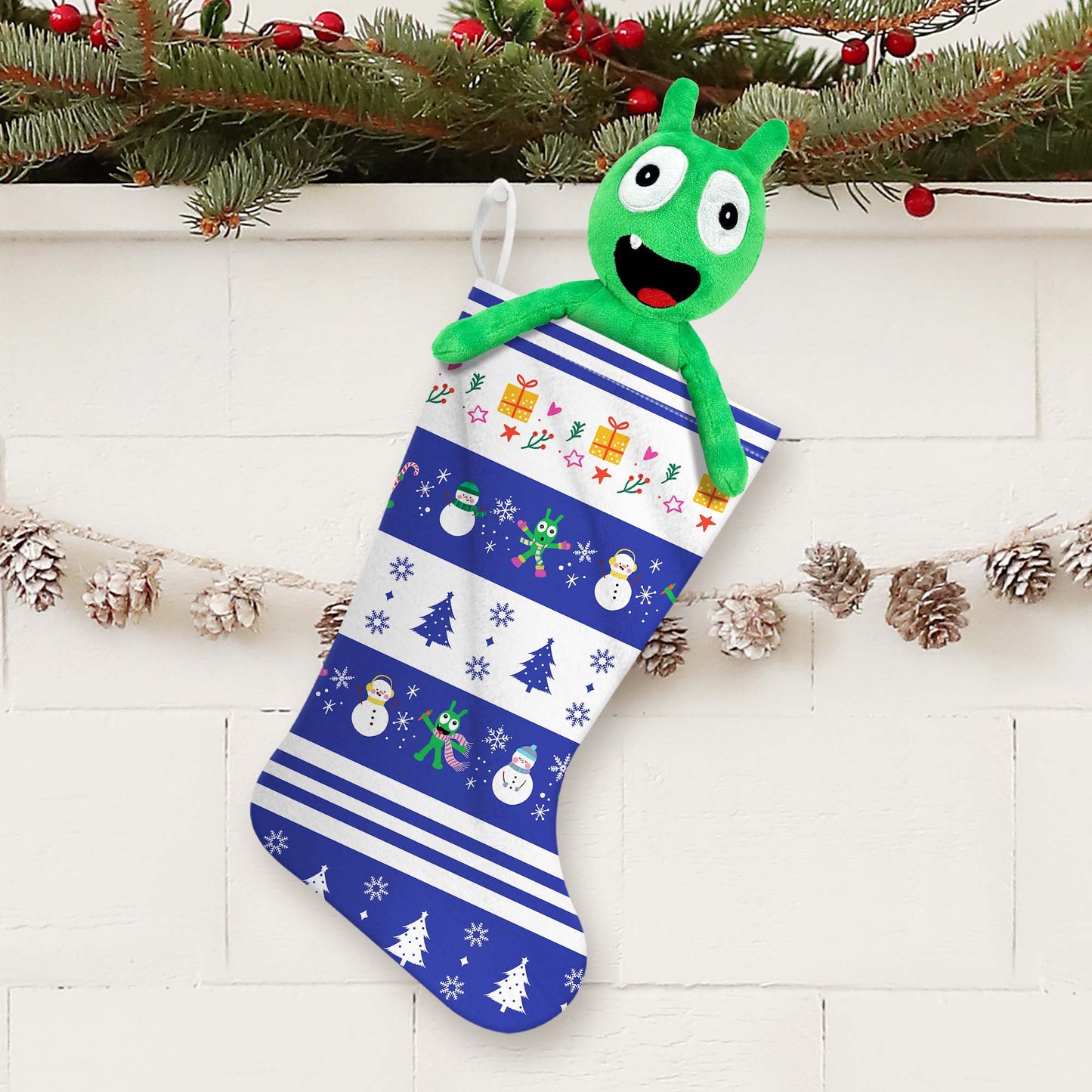 Pea Pea Christmas Stocking, Pea Pea Xmas Santa Sack Gifts For Kids Family Friends HTS002
