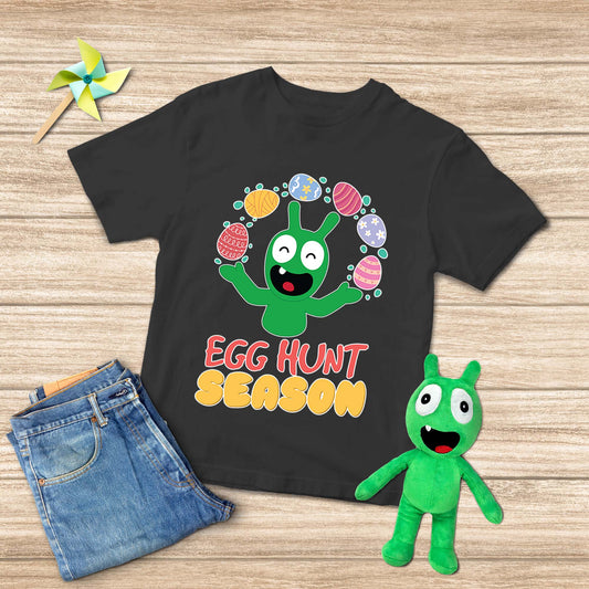 Camiseta juvenil de temporada de caza de huevos de guisante 
