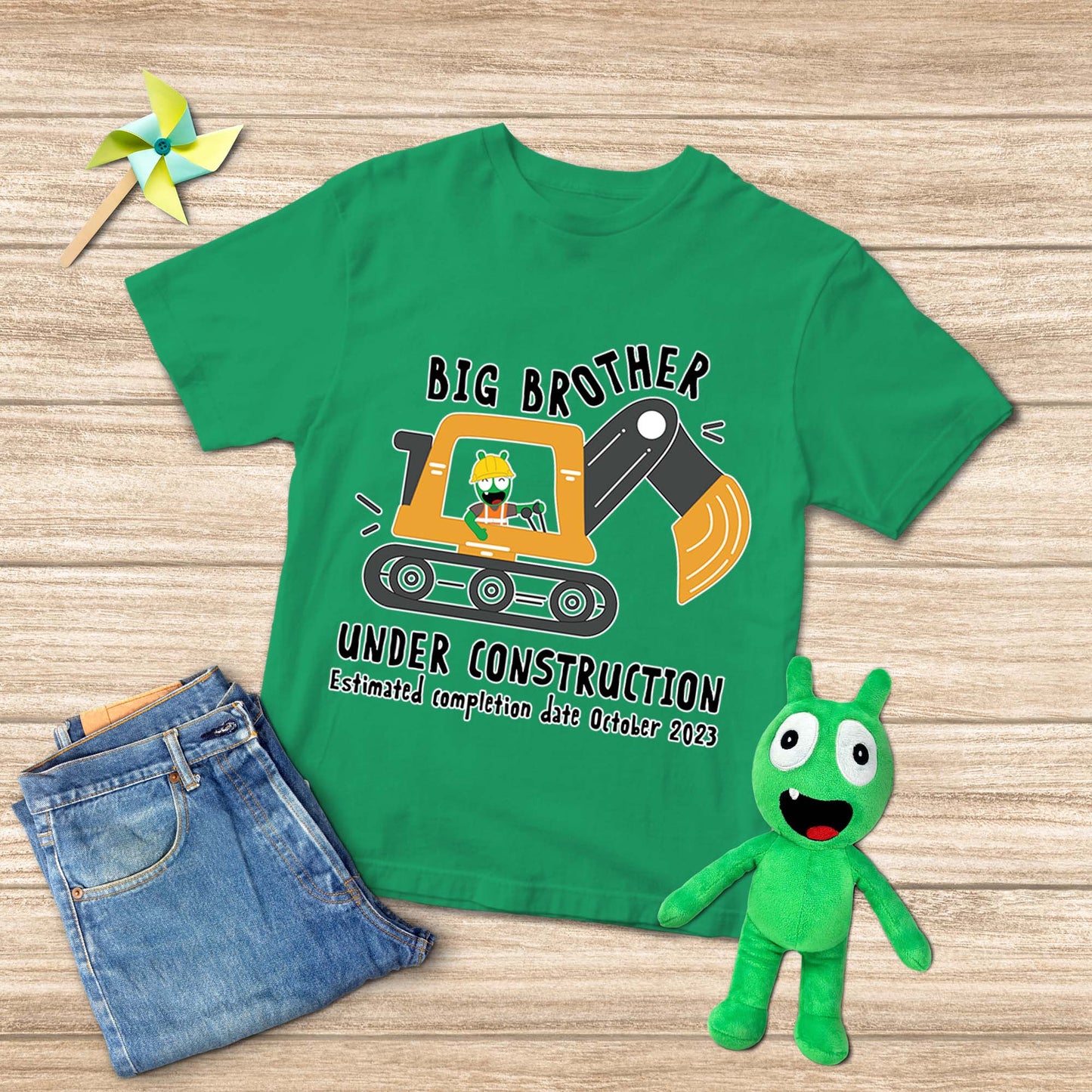 Pea Pea Big Brother Under Construction Youth T Shirt