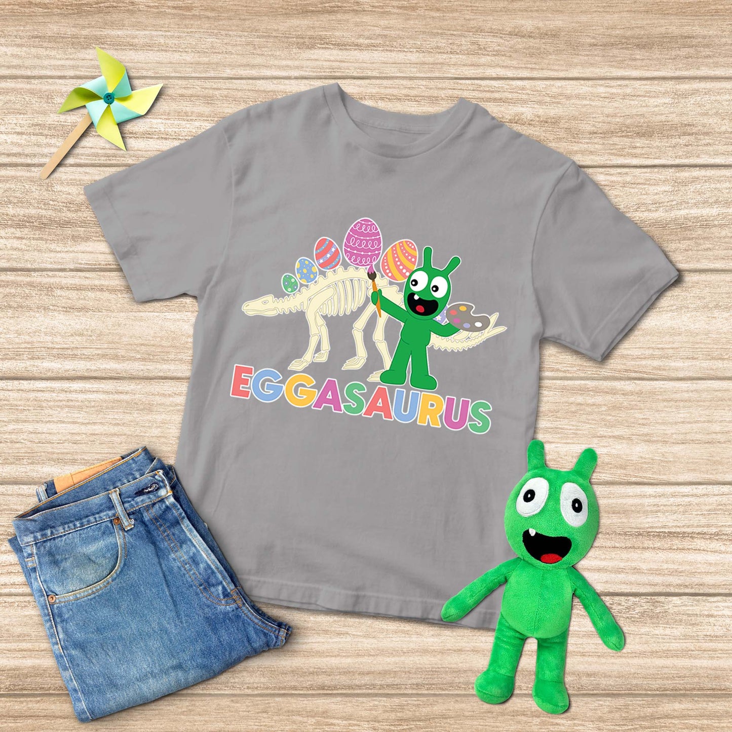 Eggasaurus Pea Pea Coloriage Oeufs T-shirt Jeunesse