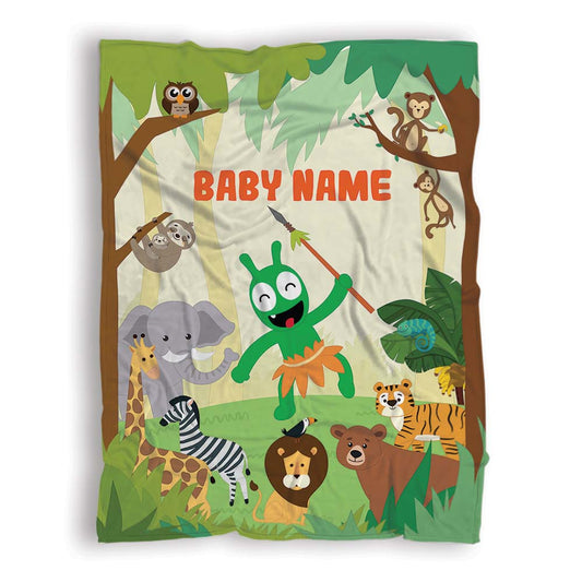 Pea Pea King Of The Jungle Personalized Cozy Soft Warm Fleece Blanket