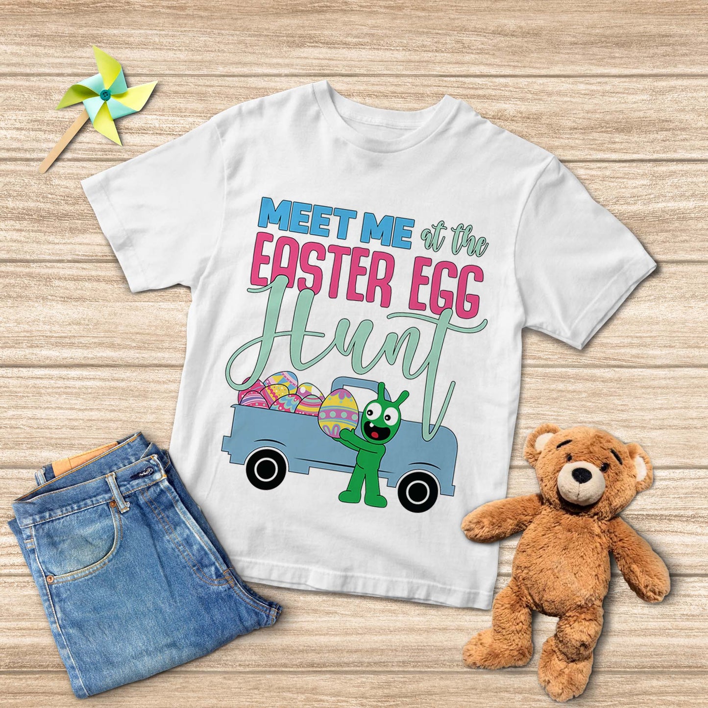 Pea Pea Meet Me At The Easter Egg Hunt - Camiseta para jóvenes