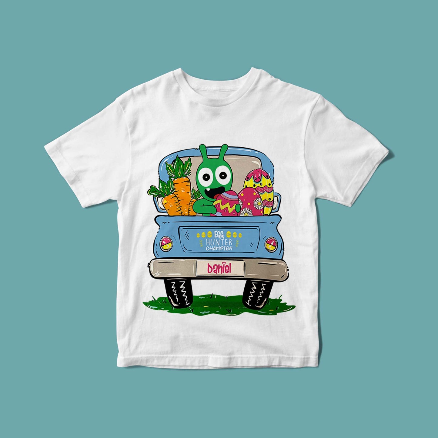 Pea Pea Egg Hunter Champion T-shirt personnalisé pour les jeunes