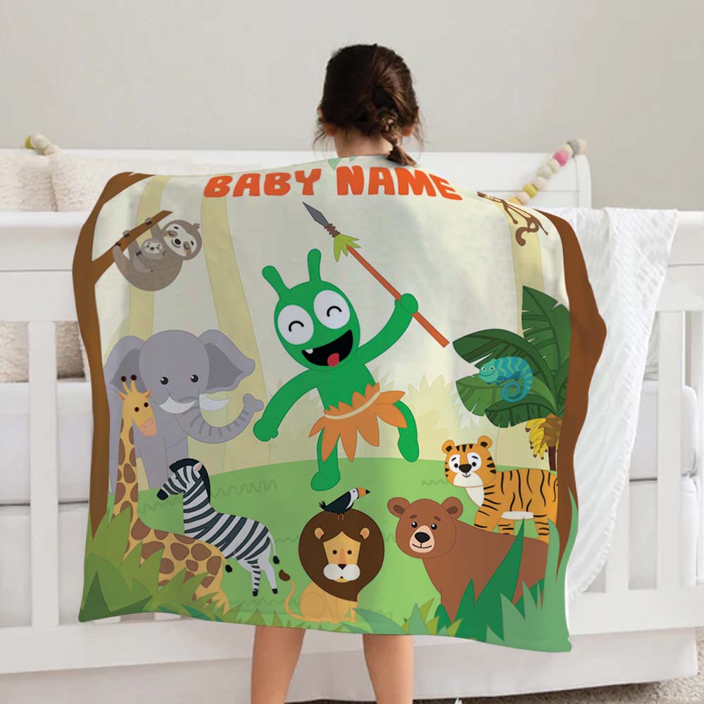 Pea Pea King Of The Jungle Personalized Cozy Soft Warm Fleece Blanket