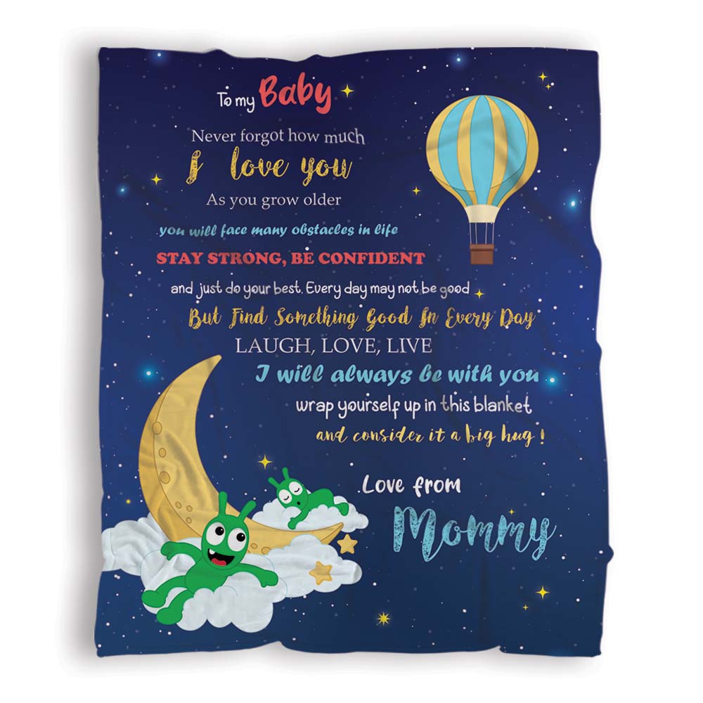 Pea Pea To My Baby From Mom Personalized Fleece Blanket