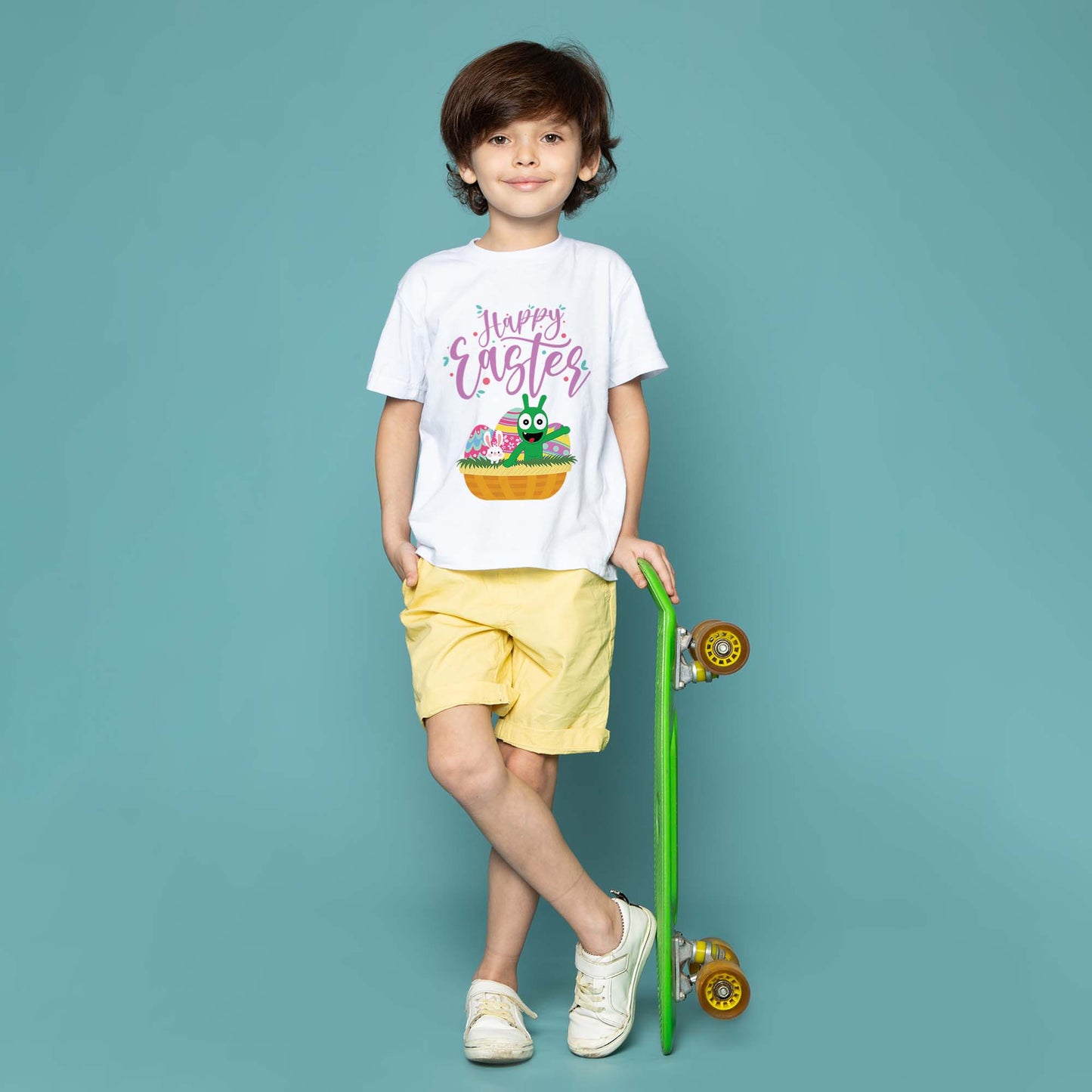 Pea Pea Happy Easter In A Basket Youth T Shirt