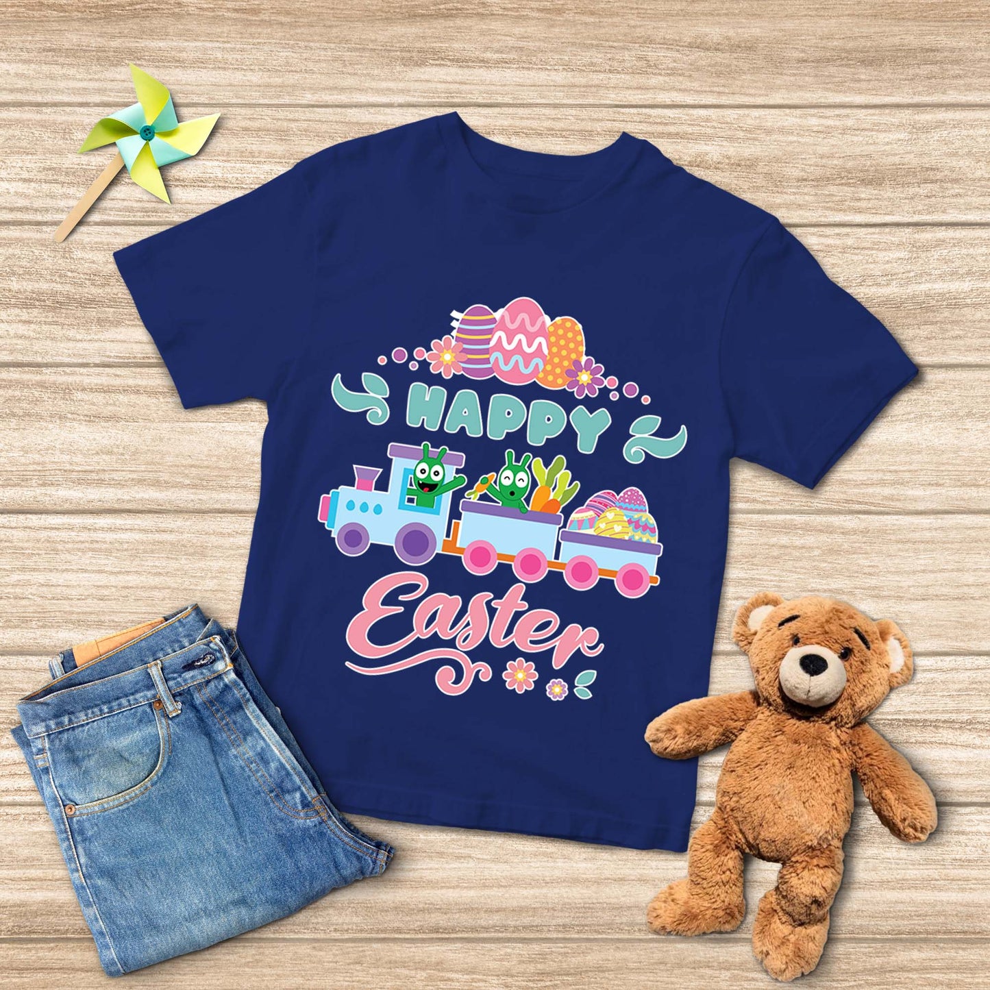 Pea Pea Happy Easter Train - Camiseta para jóvenes