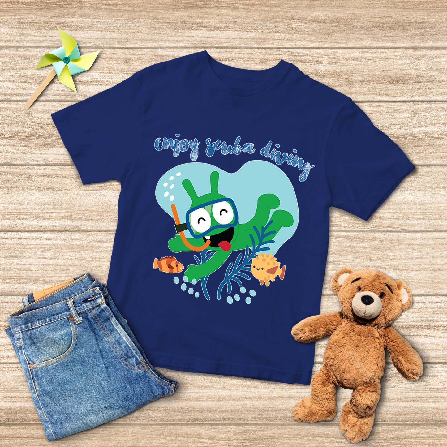 Pea Pea Enjoy Scuba Diving - Camiseta para jóvenes 