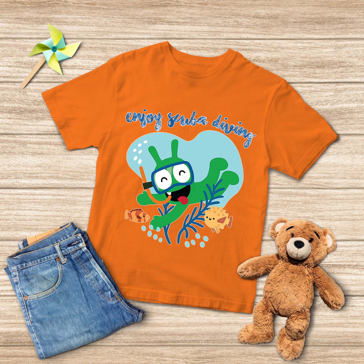 Pea Pea Enjoy Scuba Diving - Camiseta para jóvenes 