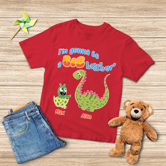Big Brother Dinosaur Pea Pea T-shirt personnalisé pour jeune