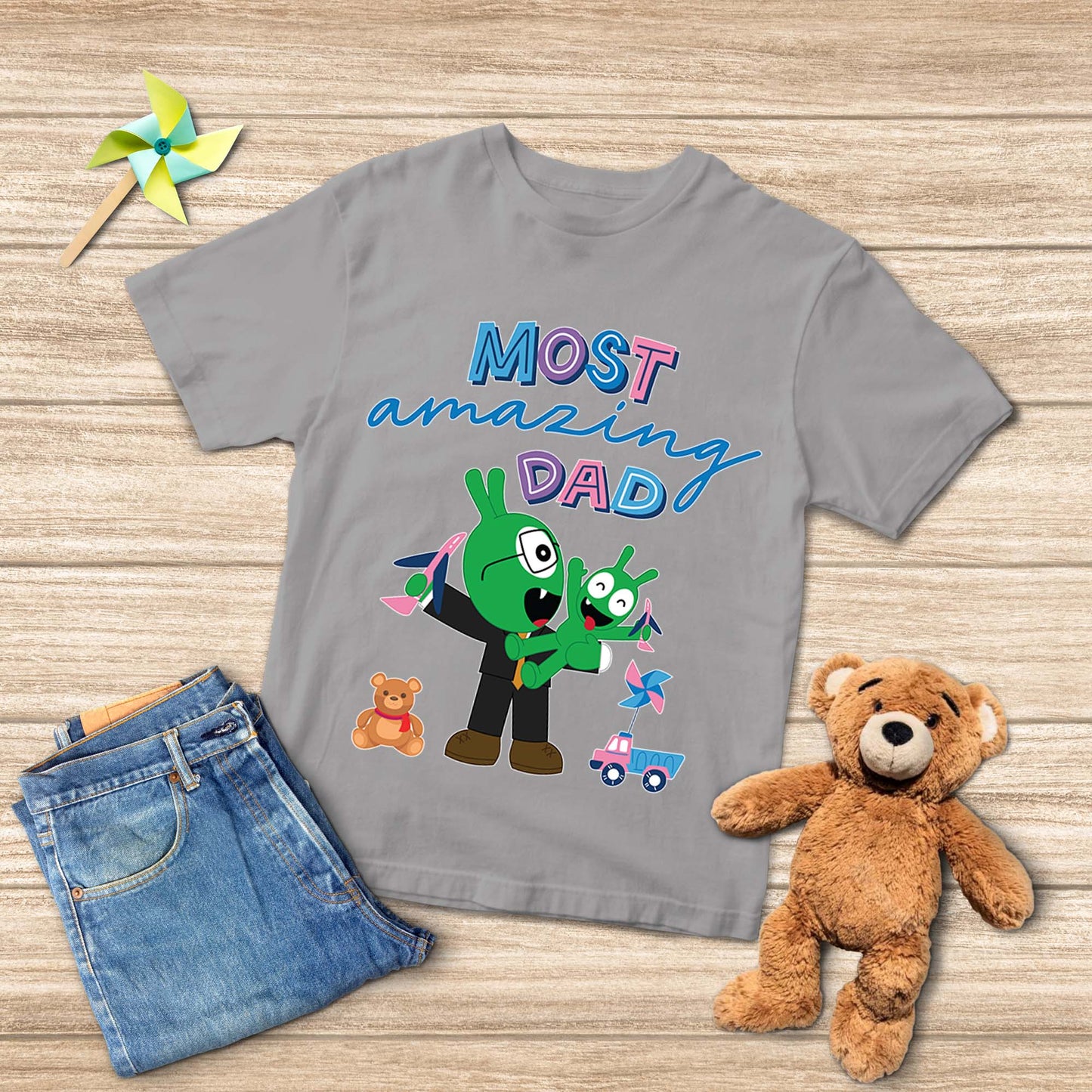 T-shirt pour jeunes papa le plus incroyable de Pea Pea